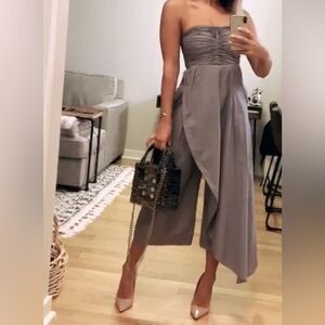 TEIJA Wrap Overlay Ruched Bodice Jumpsuit size 12